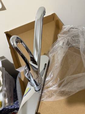Lf Llc 67103w-0301 Project Source Wakebridge Kitchen Faucet Chrome Single Handle 360 Rotation