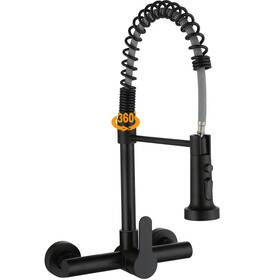 Amskfmb02 Liweike Wall Mount Kitchen Faucets Faucet 8 Inch Center