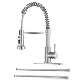 Logmey Slc16099-ss Spring Neck Style Kitchen Faucet Sprayer Stainless