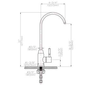 Lordear 810054766261 Kitchen Purifier Faucet Stainless Steel Filter Silver 11.1 Inch