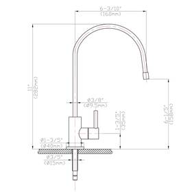 Lordear 810054766278 Kitchen Purifier Faucet Stainless Steel Filter Silver 11.2 Inch