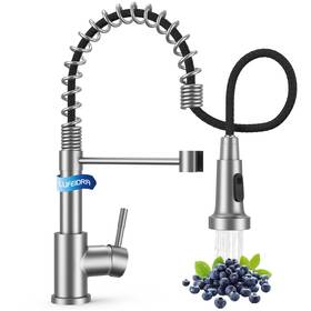 L0720bn Lufeidra Pull Down Sprayer Kitchen Faucet High Arc Single Handle For Rv Brushed Nickel