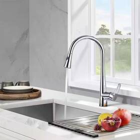 Maincraft 711181701548 Single Handle Pull Down Sprayer Kitchen Faucet In Chrome With Cupc Certification