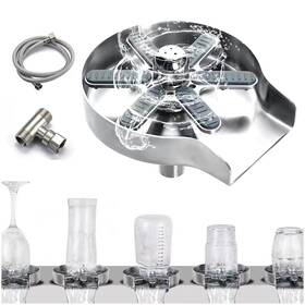 Bj-gr14 Manyhorses 360 Rotary Stainless Steel Glass Rinser Faucet For Kitchen S
