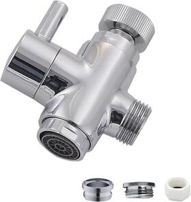 Mingor 705353994821 Brass Faucet Diverter Valve With Aerator 3 Way Splitter Male Thread