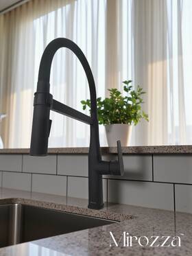 Mkf1036mb Mirozza Spot-free Matte Black Kitchen Faucet Cupc Nsf Lead Free Iapmo