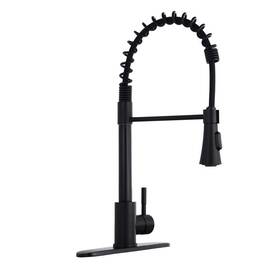 Famshd10e0675bl Miscool Single Handle Standard Kitchen Faucet In Matte Black