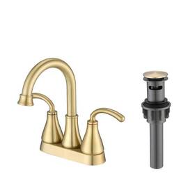 Mssfh10548bg Miscool Cortney 4 Inch Centerset Double Handle High-arc Bathroom Faucet Combo Kit