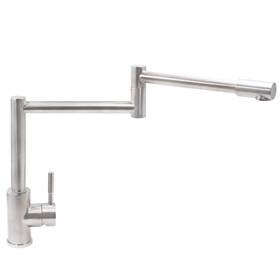Mk-nkf-h06ss Miseno Mk-nkf-h06 Max 2.2 Gpm 1 Hole Commercial Kitchen Faucet - Stainless Steel
