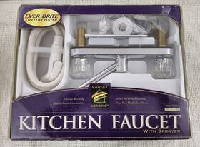 Fa-1220 Modern Living Kitchen Faucet Model With Sprayer Brass Brand New In Box