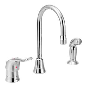 8138 Moen 026508199046 Commercial M-dura Single Handle Multi-purpose Faucet With Side Spray 2.2