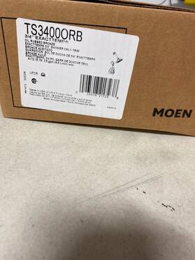 Ts3400orb Moen 026508217238 Thermostatic Shower Trim With Rain Head And Volume Control Orb Fin