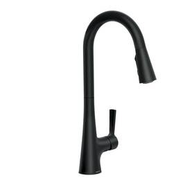 87069bl Moen 026508370636 Mikah One-handle Pull-down Matte Black Kitchen Faucet