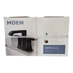 Moen 026508385371 Genta 84764bl 4 Inch Centerset Double-handle Bathroom Faucet In Matte Black