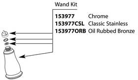 153977 Moen Wand For Kitchen Faucets - Chrome