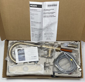 199775 Moen One Handle Pulldown Kitchen Faucet Brushed Gold
