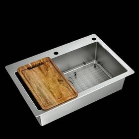 21596 Moen Islet 33 Inch X22 Stainless Steel 18 Gauge Single Bowl Dual Mount Sink