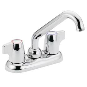 Moen 445025344341 Utility Faucet Commercial Kitchen 4 Inch Centerset Swivel 2 Handle Chrome