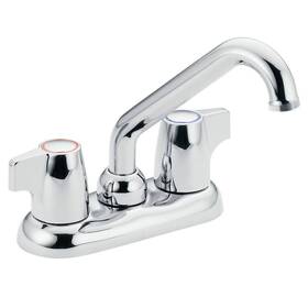 Moen 445047987946 Utility Faucet Commercial Kitchen 4 Inch Centerset Swivel 2 Handle Chrome