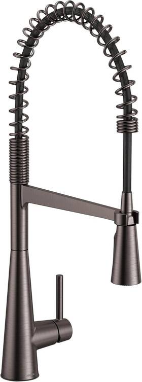 5925bls Moen Sleek Black Stainless One Handle High-arc Pulldown Kitchen Faucet