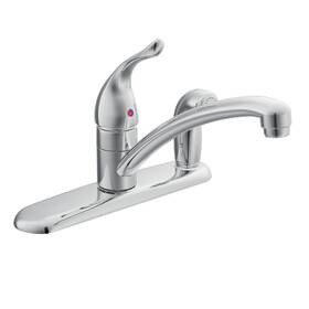 67434 Moen Chrome Chateau Low-arc Kitchen Faucet With Sidespray