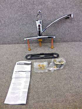 67445 Moen Unused Chateau 8 Inch Chrome Loop Kitchen Faucet