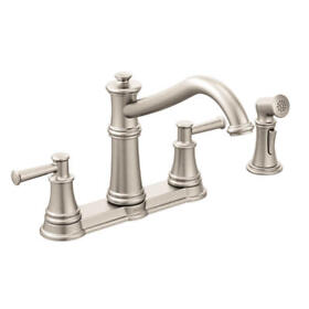 7255srs Moen 7255 Belfield 1.5 Gpm High-arc Double Handle Kitchen Faucet Spot Resist
