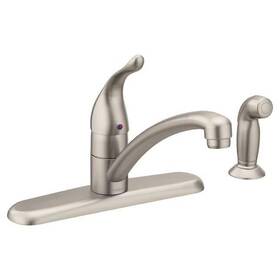 7430srs Moen Chateau One-handle Low-arc Kitchen Faucet With Side Sprayer In Spot