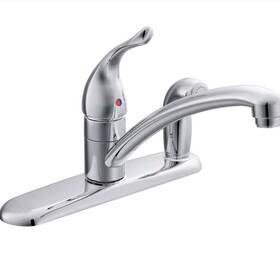 7434 Moen Chrome Chateau Single Handle Kitchen Faucet With Side Spray