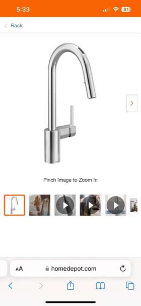 7565ec Moen Align Smart Touchless One-handle Pull-down Kitchen Faucet - Chrome