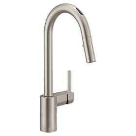7565evsrs Moen Align Smart Kitchen Faucet Spot Resist Stainless One-handle High Arc