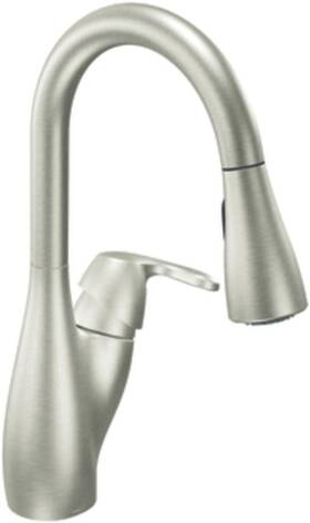 7599csl Moen Medora Classic Stainless 1 Handle Kitchen Faucet With Pull Down Spout