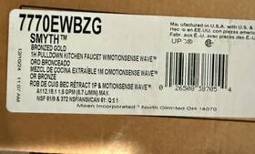 7770ewbzg Moen Smyth Motionsense Smart Pullout Spray Kitchen Faucet Bronzed Gold