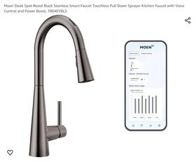 7864evbls Moen Sleek U Voice-activated One-handle Pull-down Smart Kitchen Faucet