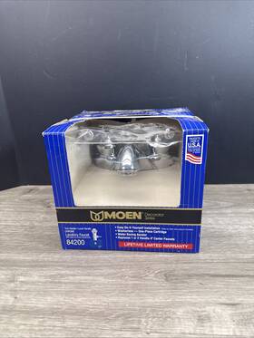 84200 Moen New Monticello Decorator Series 4 Inch Centers Faucet 4550 4551 Chrome
