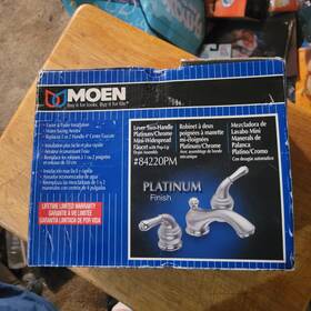 84220pm Moen Monticello 4 Inch Mini Widespread Platinum Chrome Valve Included New