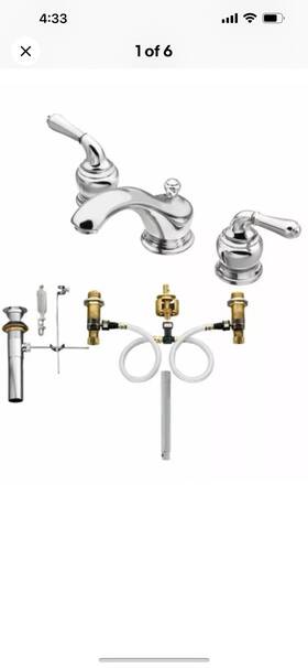 84240 Moen Read Monticello 8 Inch Widespread Faucet 4570 Chrome With Valve