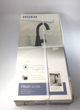 84310bl Moen Mikah Facet Matte Black Finish High Arc