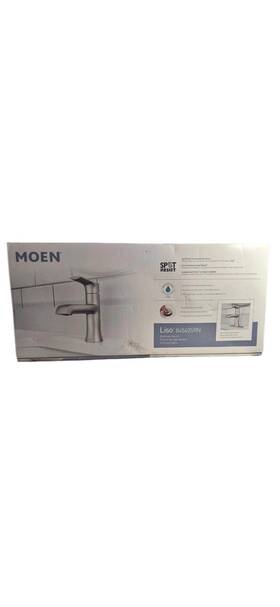 84540srn Moen New Liso 1-handle Bathroom Faucet Brushed Nickel With Drain