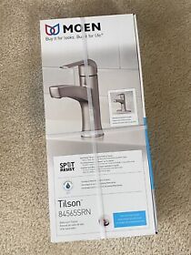 84565srn Moen Tilson Spot Resistant Bathroom Single Handle Faucet Brushed Nickel