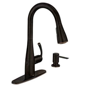 87014ewbrb Moen Essie Touchless 1-handle Pull-down Sprayer Kitchen Faucet In M. Bronze