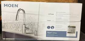 87066 Moen Nori Stainless Steel High Arc Pulldown Kitchen Faucet - Chrome