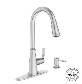 87071 Moen New Nolia Single Handle Pull-down Sprayer Kitchen Faucet With Reflex