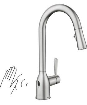 87233ewsrs Moen Adler Tocuhless Pull Down Kitchen Faucet One Handle Spot Resist Stainless