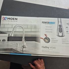 87245 Moen Hadley Pull Down Kitchen Faucet Chrome Power Boost