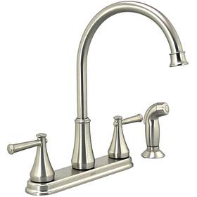 87292srs Moen Stevie 2-handle High Arc Kitchen Faucet W Side Spray- Stainless