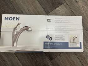 87303srs Moen Weylon Spot Resist Retractable Kitchen Faucet Power Clean