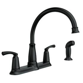 87403bl Moen Bexley Matte Black Two-handle High Arc Kitchen Faucet
