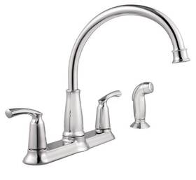 87403srs Moen Bexley Stainless Two Handle Kitchen Sink Faucet With Side Sprayer