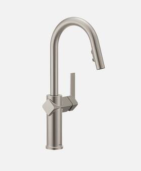87492srs Moen Spot Resist Stainless One-handle High Arc Pulldown Kitchen Faucet